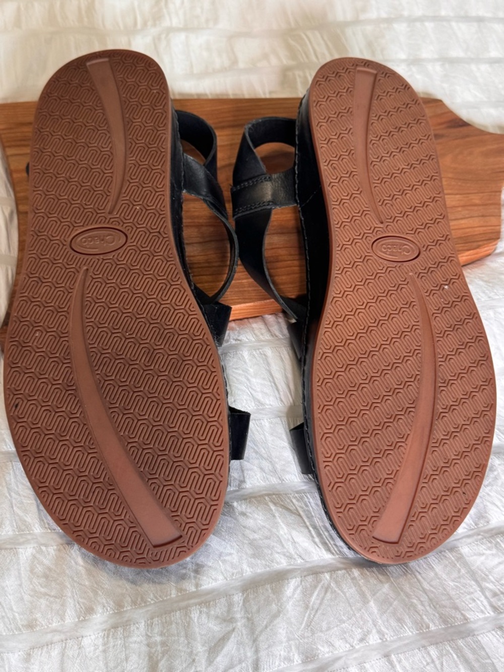 Chaco Women’s Wayfarer Leather Sandals Black Size 12 Casual Comfort Adjustable - Picture 3 of 7